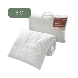 Alpaka Bettdecke mit Bio Baumwolle