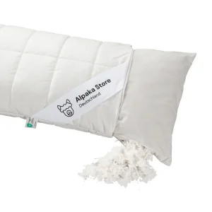 Alpaka Kopfkissen mit Schafwoll - Füllung